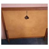 Large Wood Mirror with dresser mounts from Willard Mirrors - 46 1/4" W x 34.5" H. Remove the mounts and use it as a wall mirror!  Very good condition, minor scratches on edge of frame