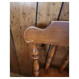 2 Vintage Solid Wood Dining Chairs - Very good condition, sturdy. Only a few minor scratches.  17.5"W x 16.75" D x 29 5"H. Seat height 17"