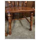 2 Vintage Solid Wood Dining Chairs - Very good condition, sturdy. Only a few minor scratches.  17.5"W x 16.75" D x 29 5"H. Seat height 17"