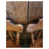 2 Vintage Solid Wood Dining Chairs - Very good condition, sturdy. Only a few minor scratches.  17.5"W x 16.75" D x 29 5"H. Seat height 17"