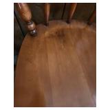 2 Vintage Solid Wood Dining Chairs - Very good condition, sturdy. Only a few minor scratches.  17.5"W x 16.75" D x 29 5"H. Seat height 17"