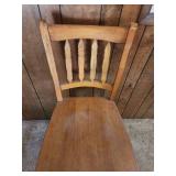 Vintage Wood Counter Height Bar Stool 18.5"W x 18.5"D x 42"H. Seat height 24" - Good condition, needs a good cleaning.