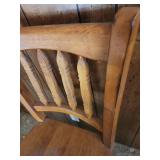 Vintage Wood Counter Height Bar Stool 18.5"W x 18.5"D x 42"H. Seat height 24" - Good condition, needs a good cleaning.
