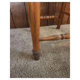 Vintage Wood Counter Height Bar Stool 18.5"W x 18.5"D x 42"H. Seat height 24" - Good condition, needs a good cleaning.