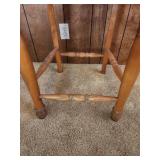 Vintage Wood Counter Height Bar Stool 18.5"W x 18.5"D x 42"H. Seat height 24" - Good condition, needs a good cleaning.
