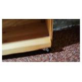 Mid Century Modern Hand made Stepped Stereo Storage Cabinet. Center hinged compartment is stuck and doesn