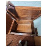 Mid Century Modern Hand made Stepped Stereo Storage Cabinet. Center hinged compartment is stuck and doesn