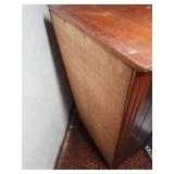 Vintage 5-Drawer Solid Wood Chest of Drawer.  24"W x 15.75"D x 42"H. Has lost integrity, wiggles when moved, would need repair.