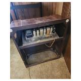 Vintage 1940s Silvertone Floor Radio Cabinet 30"W x 13"D x 34"H - Powers on, has been known to play in the past