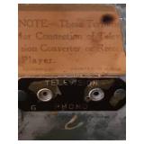 Vintage 1940s Silvertone Floor Radio Cabinet 30"W x 13"D x 34"H - Powers on, has been known to play in the past