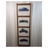 Classic Chevrolet Evolution Wall Art Collection. Whole unit measures 11.5" W x 36"H. Each picture measures 8.5" W x 10.5" H. Can pull them out and rearrange the order of them!