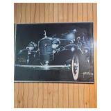 1977 Airbrush framed print of a 1932 Cadillac by M. Pickel 24"W x 18"H