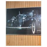 1977 Airbrush framed print of a 1932 Cadillac by M. Pickel 24"W x 18"H