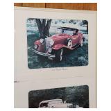 Classic Automobile Photo Collection 1926-1931 28"W x 22"H - photos mounted on cardboard in plastic poster frame