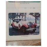 Classic Automobile Photo Collection 1926-1931 28"W x 22"H - photos mounted on cardboard in plastic poster frame