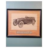 1911 Chevrolet Classic Six Touring Car Framed Print 10"W x 8" H