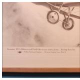 1917 WWI Aviation Print from the Phillips Petroleum Historical Aviation Series in light wood frame - 17.5"W x 13.5"H