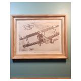 1918 WWI Aviation Print - Red Knight