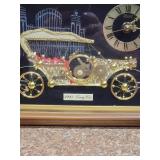 1910 Touring Car Decorative Clock Art 8"W x 10"H.  Clock untested.