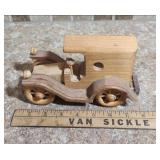 Handcrafted Wooden Model T Car - approx 8" long x 4" wide