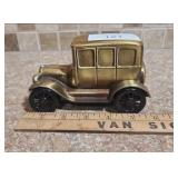 1974 Banthrico Chicago - 1926 Ford Model T Metal Coin Bank - Brass finish