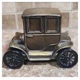 Vintage Banthrico 1910 Baker Electric Metal Car Coin Bank - Bronze finish (early 1970s)