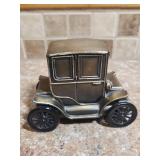 Vintage Banthrico 1910 Baker Electric Metal Car Coin Bank - Bronze finish (early 1970s)