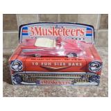 Unopened 1992 - 3 Musketeers Fun Size Candy Box with Die-Cast 1957 Chevy Toy Car (chocolate is still in the package - not recommended for consumption)