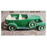 1930s Style Green Convertible Model Car - not fully assembled - no guarantee all parts are included