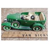 1930s Style Green Convertible Model Car - not fully assembled - no guarantee all parts are included