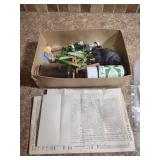 1930s Style Green Convertible Model Car - not fully assembled - no guarantee all parts are included