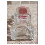 Glass Car-Shaped Candy Bottle with Pink Cap