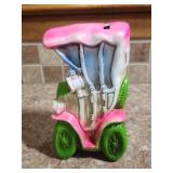 Vintage Ceramaster ceramic "Antique Model A" squished car coin bank - made in Japan c1971