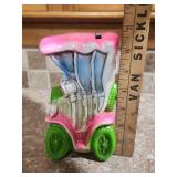 Vintage Ceramaster ceramic "Antique Model A" squished car coin bank - made in Japan c1971