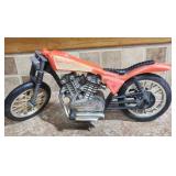 1972 Mattel Big Jim Motocross Rugged Rider Orange Toy Plastic Motorcycle - missing the handles