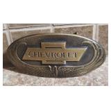 Vintage Chevrolet Eagle Wing Belt Buckle by Indiana Metal Craft - labeled CA 8 - excellent condition