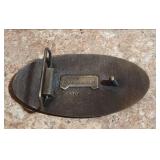 Vintage Chevrolet Eagle Wing Belt Buckle by Indiana Metal Craft - labeled CA 8 - excellent condition