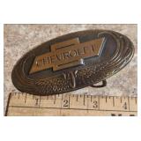 Vintage Chevrolet Eagle Wing Belt Buckle by Indiana Metal Craft - labeled CA 8 - excellent condition