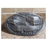 1988 C+J Inc. Chevrolet Belt Buckle featuring 1950s Chevrolet Models - excellent condition