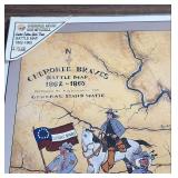Cherokee Braves "Battle Map 1862 - 1865" Limited Edition Print 1 of 50 by Artist Ron Mitchell - in original packaging