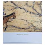 Cherokee Braves "Battle Map 1862 - 1865" Limited Edition Print 1 of 50 by Artist Ron Mitchell - in original packaging