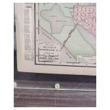 1800s Virginia and Washington DC Atlas Maps - inside acrylic case
