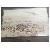 Phillips Texas Oil Town Industrial Illustration by J.O