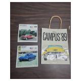 Automobile Promotional Memorabilia / Ephemera - including framed auto history of car manufacturers in the 20s - 30s