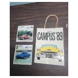 Automobile Promotional Memorabilia / Ephemera - including framed auto history of car manufacturers in the 20s - 30s