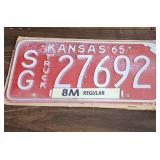 1965 through 1969 Kansas Truck License Plate Collection - some have their original mailer sheaths with correct numbers stamped on them