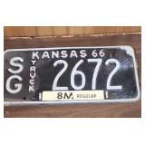 1965 through 1969 Kansas Truck License Plate Collection - some have their original mailer sheaths with correct numbers stamped on them
