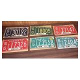 1972 trrough 1975 - Kansas Truck License Plate Collection - all have an original mailing sheath with them, most have the correct license number stamped on the mailer