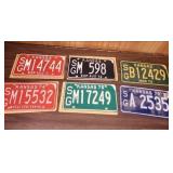 1971 thru 1976 - Kansas License Plate Collection - most have original mailing sheaths with correct numbers stamped on them