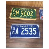 Kansas License Plate Collection 1973, 1976, 1981 and 2003 - some of the 1970